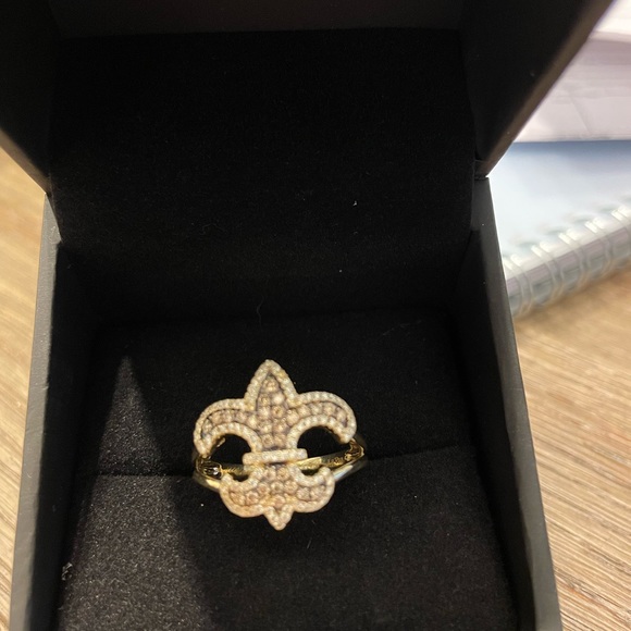 Levian Showpiece Fleur-De-Lis 18K Chocolate and White Diamond - Picture 5 of 7